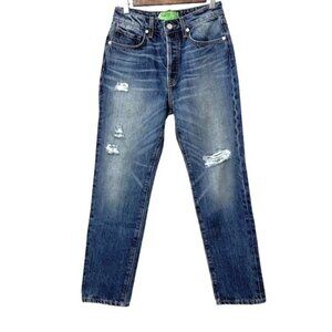NWT Sandrine Rose Distressed Straight Leg Jeans Size 26